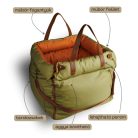 Prémium műbőr kutyaülés-magasító ágy